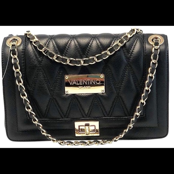 Handbags - Valentino Purse - black leather with gold hardware